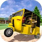 Modern City Tuk Tuk Auto Rickshaw Taxi Driver 3D icône