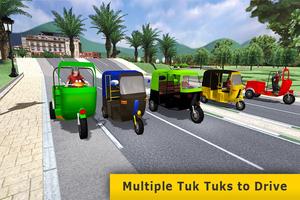 Modern City Tuk Tuk Auto Rickshaw Taxi Driver 3D-poster