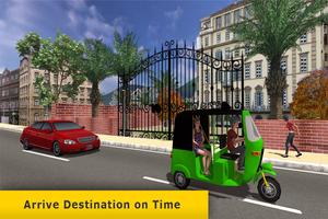 Modern City Tuk Tuk Auto Rickshaw Taxi Driver 3D capture d'écran 1