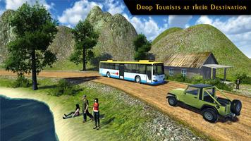 Conducteur bus touris route 3D Affiche