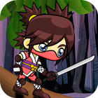 girl ninja kid adventure game icon