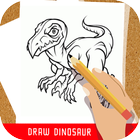 How to draw dinosaur icône