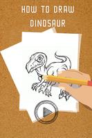 How to draw dinosaur पोस्टर