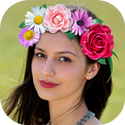 Flower Wedding Crown Hairstyle آئیکن