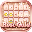 Rosa und Goldene Tastatur