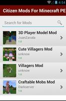 Citizen Mods For Minecraft PE capture d'écran 1