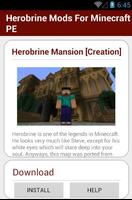 Herobrine Mods For MinecraftPE capture d'écran 3