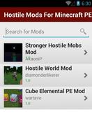 Hostile Mods For Minecraft PE imagem de tela 1