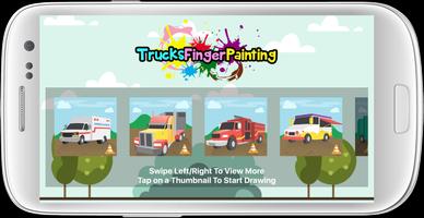 Trucks Finger Painting Affiche