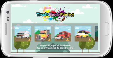 Trucks Finger Painting पोस्टर