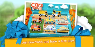 Autos in der Geschenkbox Plakat