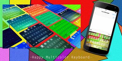 Happy Multicolor Keyboard Affiche