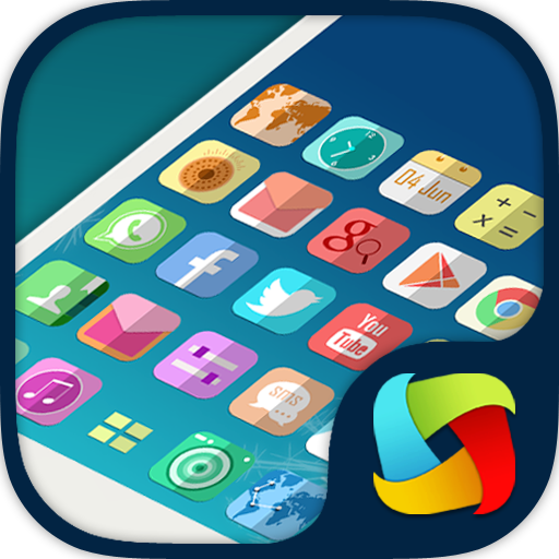 Flat Color Mega Launcher Theme