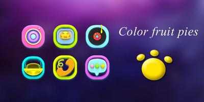 Color fruit pies Theme 포스터