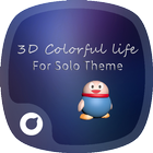 3D Colorful Life Theme icône