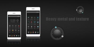 Heavy Metal And Texture Theme Affiche