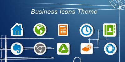 Business Icons-Solo Theme plakat