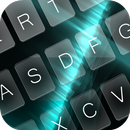 Keyboard Black Cyan Theme APK