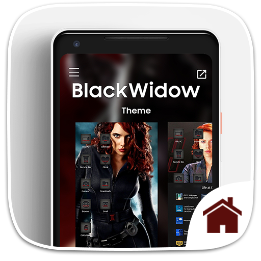 Black Widow Theme For Computer Launcher