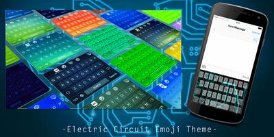 Electric Circuit Emoji Theme Affiche