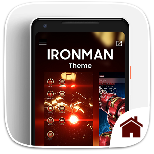 Ironman Theme For Computer Launcher