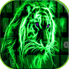 Neon Tiger Keyboard Theme icono