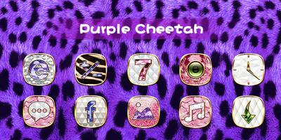 Purple Cheetah Theme الملصق