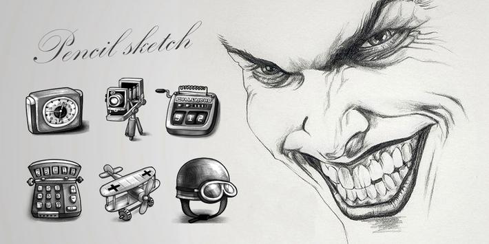 Pencil sketch theme poster Pencil sketch theme poster