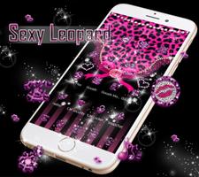Rosa leopardo diamante tema imagem de tela 1