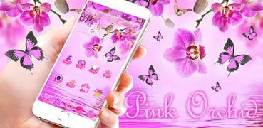 Pink Orchid Theme Wallpaper