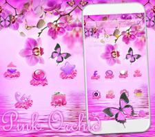 Pink Orchid Theme Wallpaper poster