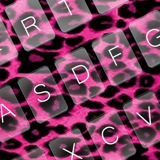 Pink Cheetah Keyboard Theme