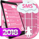 Pink Clean Lovely SMS Theme APK