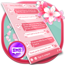 Tema rosa SMS para enviar mens APK
