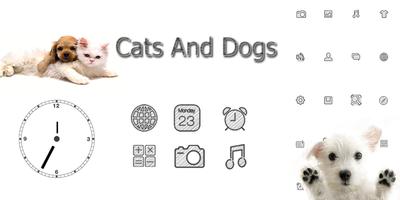 Cats And Dogs Theme Affiche