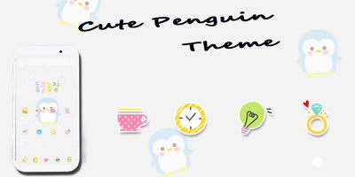 Cute Penguin Theme पोस्टर