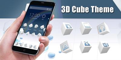 3D Cube Theme الملصق