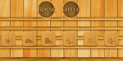 Bookshelf Theme Affiche