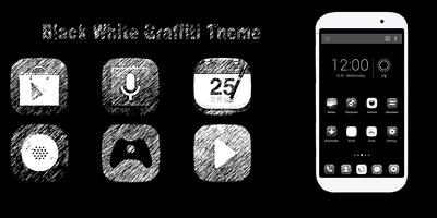 Black White Graffiti Theme poster