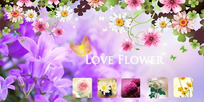 Love Flower Theme Affiche