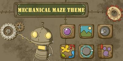 Mechanical Maze Theme plakat