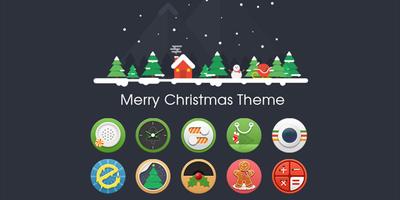 Merry Christmas Theme الملصق