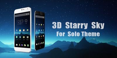 3D Starry Sky Theme पोस्टर