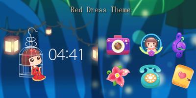 Red Dress Theme الملصق