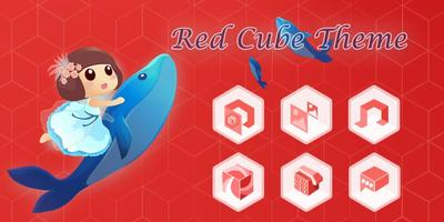 پوستر Red Cube Theme