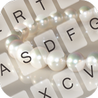 White Pearl Keyboard Theme ikon