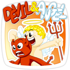 Devil and Angel Stickers Zeichen