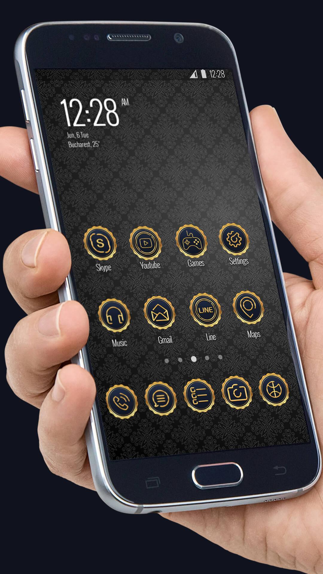 Black And Gold Icon Pack Theme For Android Apk Download