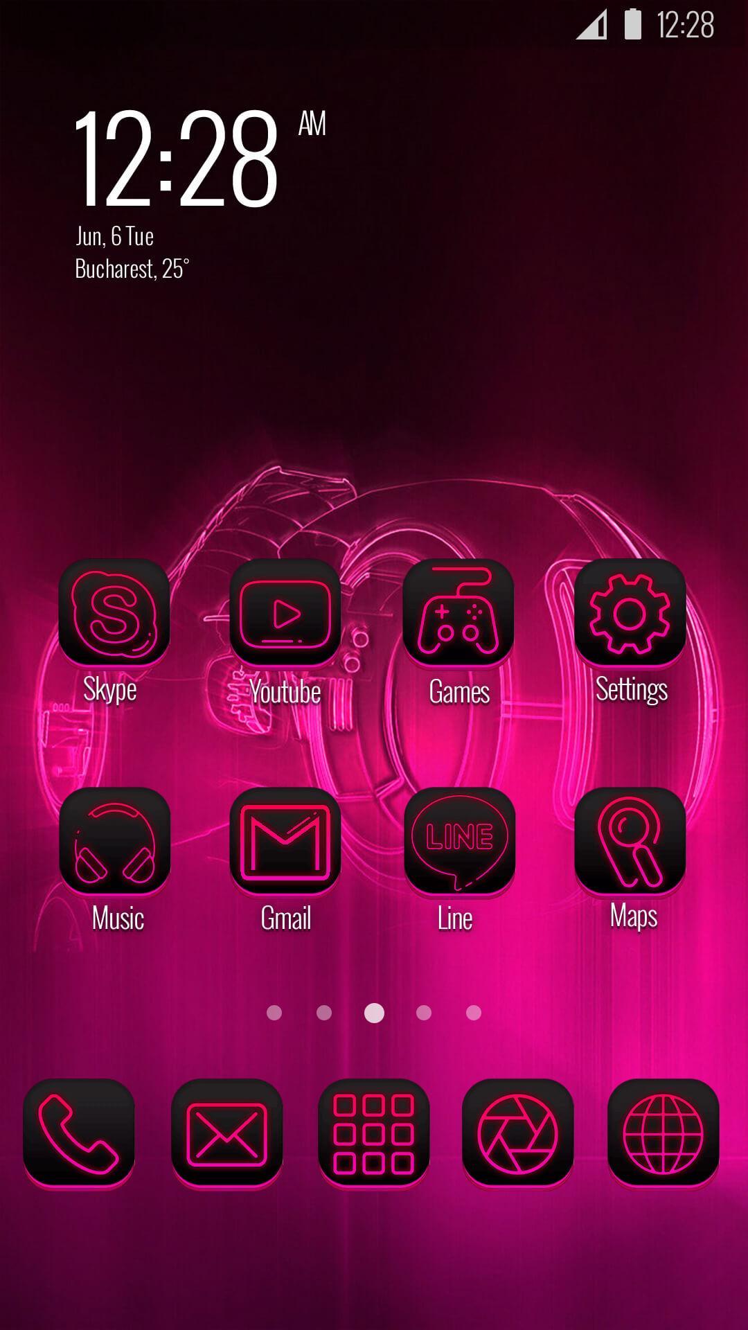 Pink Neon Icon Pack For Android Apk Download - pink icons for apps roblox