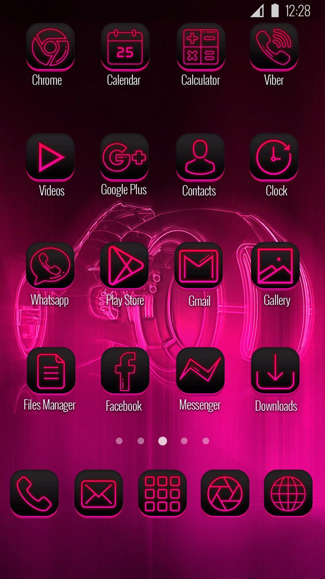 Pink Neon Icon Pack For Android Apk Download - icon roblox logo pink